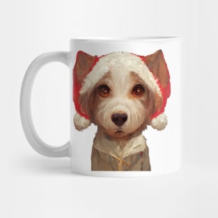 Sad Dog At Christmas Mug